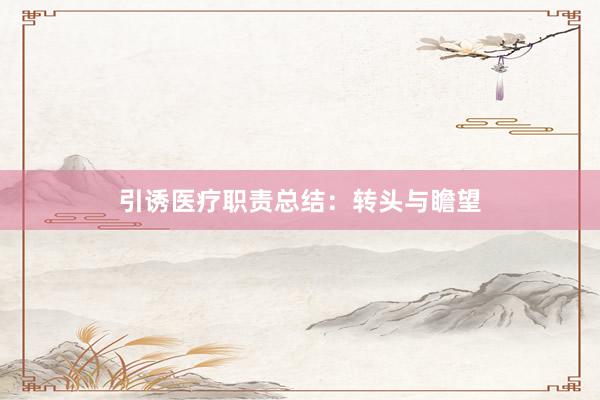 引诱医疗职责总结：转头与瞻望